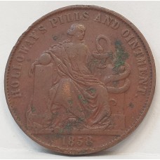 AUSTRALIA 1858 . HALF 1/2  PENNY . HOLLOWAY TOKEN